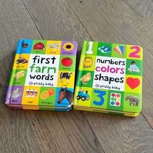 First Farm Words and Numbers Colors Shapes Books